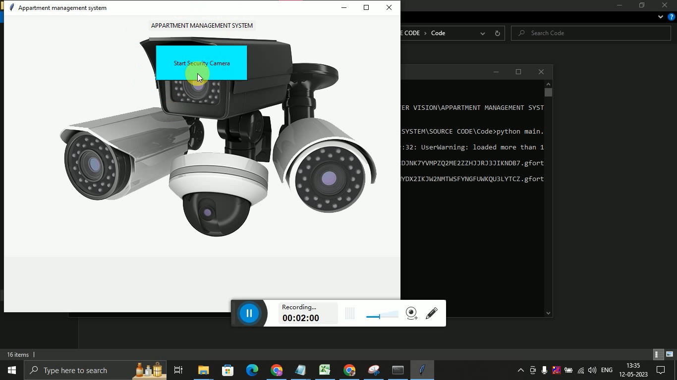 Security Purpose Camera Using Computer Vision Apartment Management System Verify Person And Password To Apartment